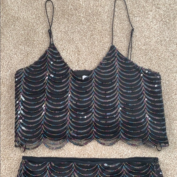 Sequin 2 piece skirt set - Picture 2 of 6